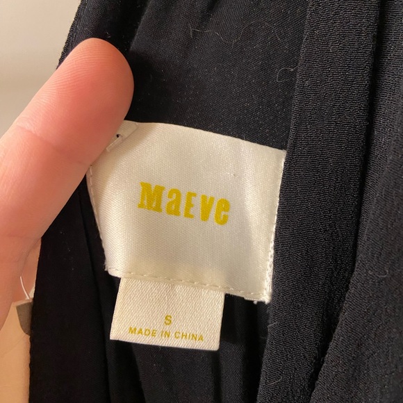 Maeve Elisabel Anthropologie Black and Cream Asymmetrical Dress NWT - Picture 6 of 7